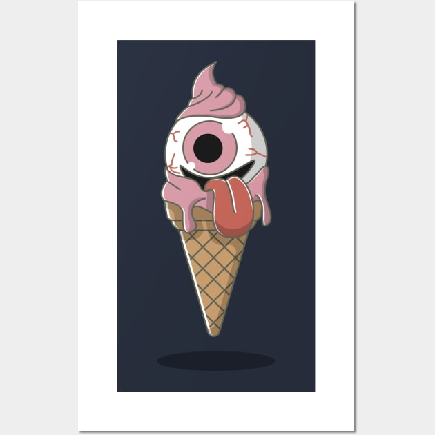 spooky ice cream Wall Art by fflat hds